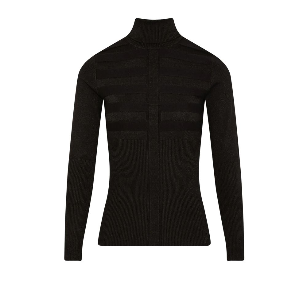 Morgan De Toi Black Viscose Turtleneck