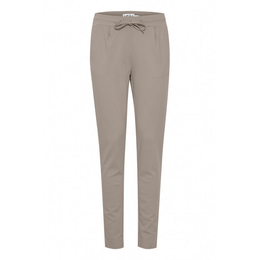 ICHI Gray Polyester Pant