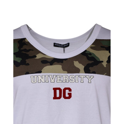 Dolce & Gabbana White Camouflage Tank Sleeveless T-shirt