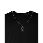 Dolce & Gabbana Black Cotton Necklace Embellished T-shirt TSH87060-44