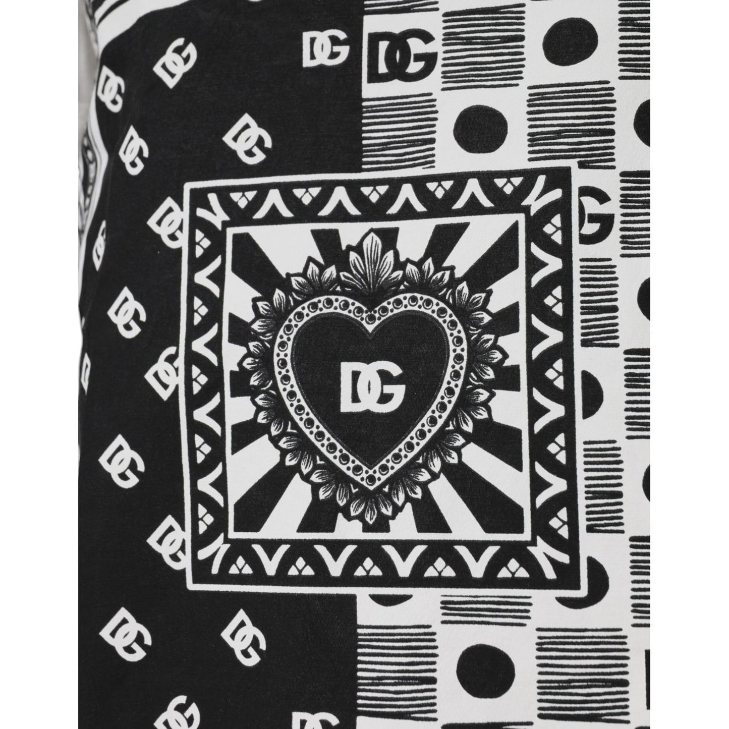 Dolce & Gabbana White Bandana Print Cotton Short Sleeves T-shirt