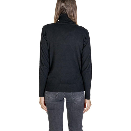 Alviero Martini Prima Classe Black Viscose Turtleneck AL-14625300009-IT46 | L