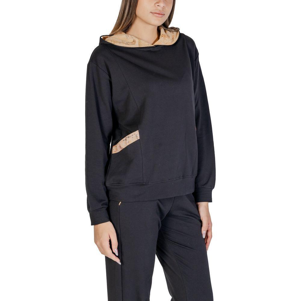 Alviero Martini Prima Classe Black Cotton Hoody AL-14625700009-IT48 | XL