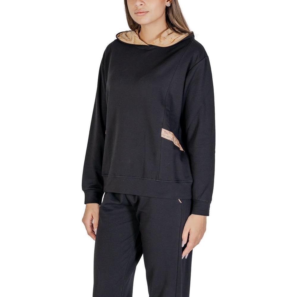 Alviero Martini Prima Classe Black Cotton Hoody AL-14625700009-IT48 | XL