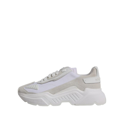 Dolce & Gabbana White Leather Daymaster Low Top Sneakers Shoes