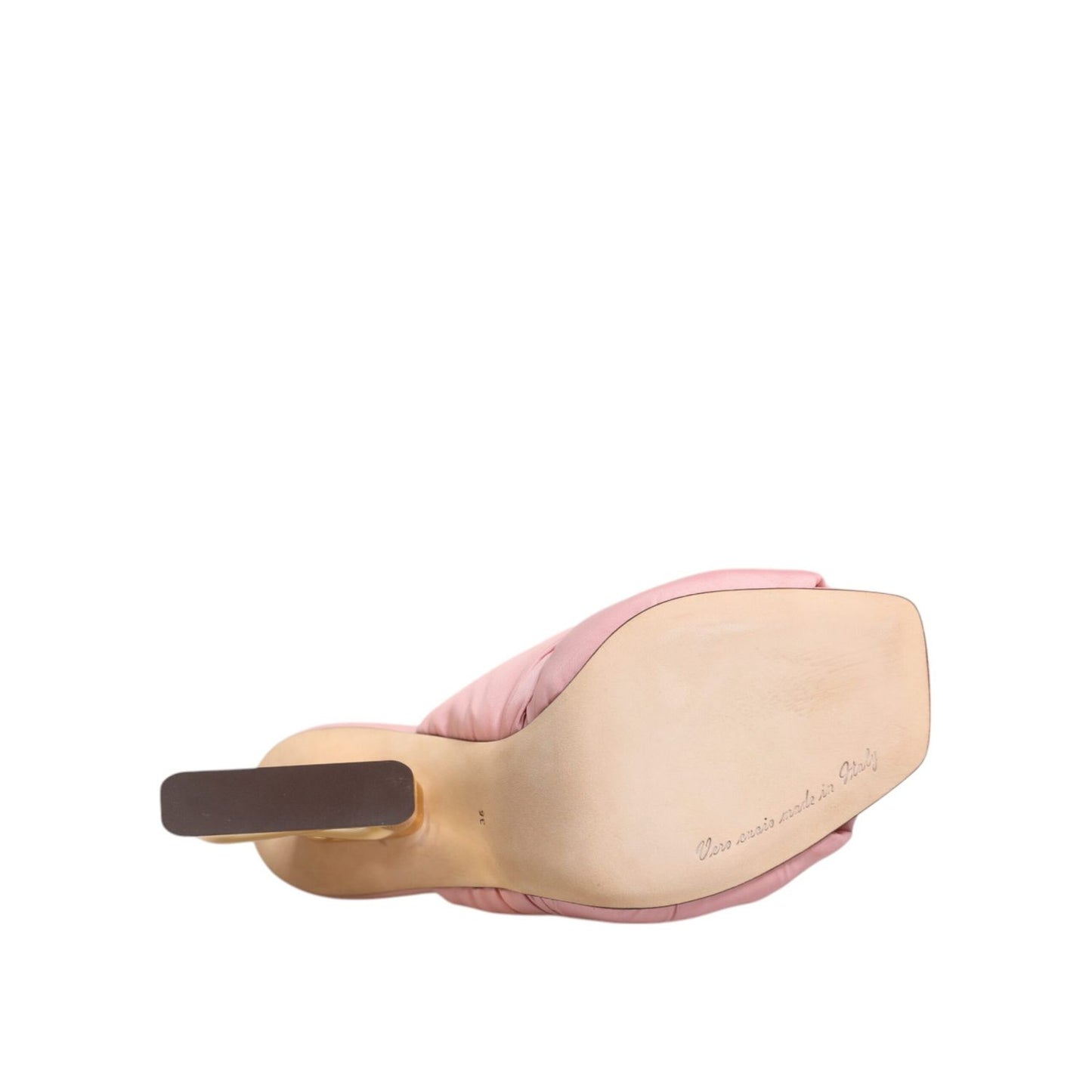 Dolce & Gabbana Pink Quilted DG Heel Slide Sandals Shoes