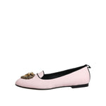 Dolce & Gabbana Light Pink Velvet Slip On Loafers Flats Shoes