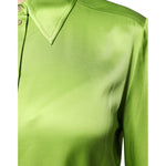 Patrizia Pepe Green Viscose Long Sleeves Collared Blouse Top TSH86776-44