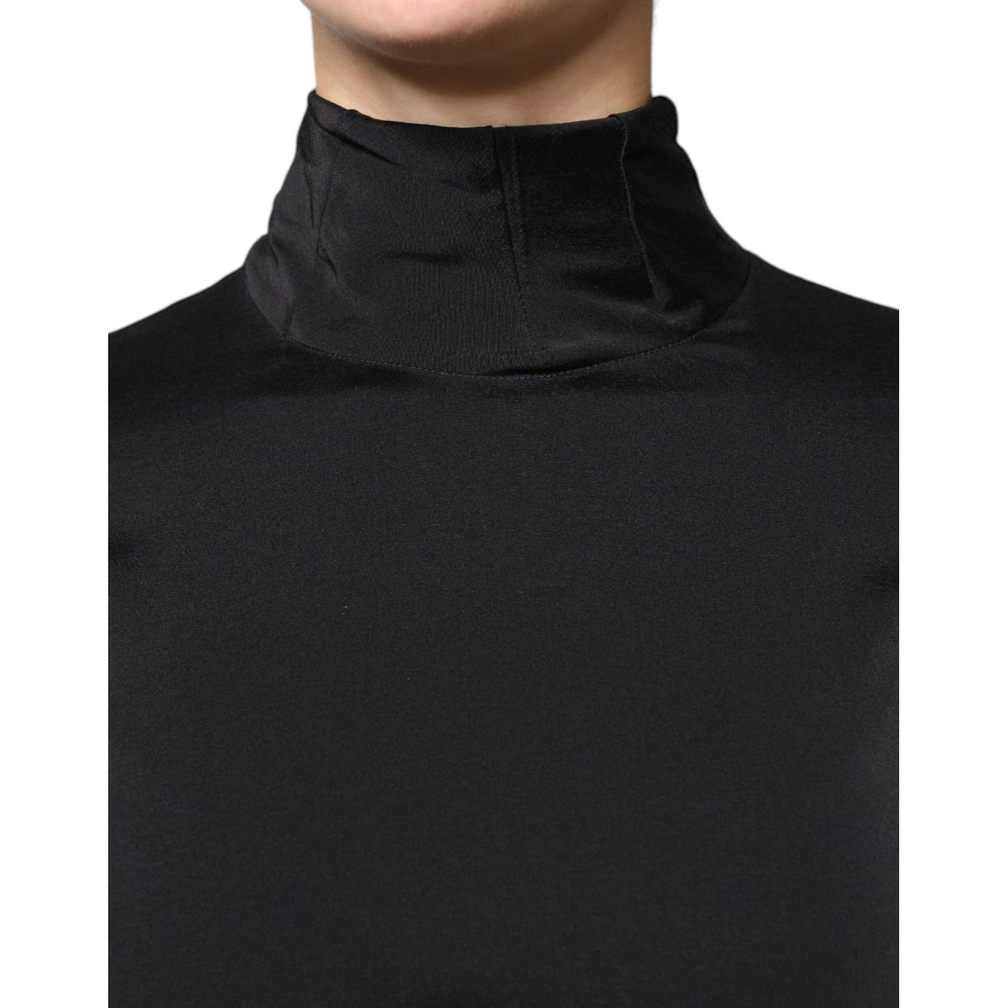 Brunello Cucinelli Black Silk Blend Long Sleeves Blouse Top