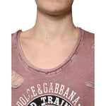Dolce & Gabbana Brown Cotton Round Neck Sleeveless T-shirt TSH87314-48
