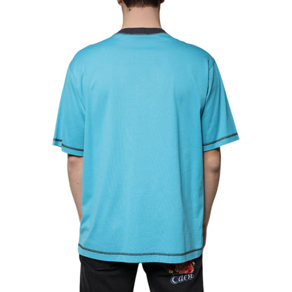 Dolce & Gabbana Blue Logo Crew Neck Short Sleeves T-shirt