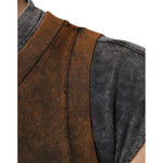 Dolce & Gabbana Brown Cotton Crew Neck Sleeveless T-shirt