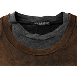 Dolce & Gabbana Brown Cotton Crew Neck Sleeveless T-shirt