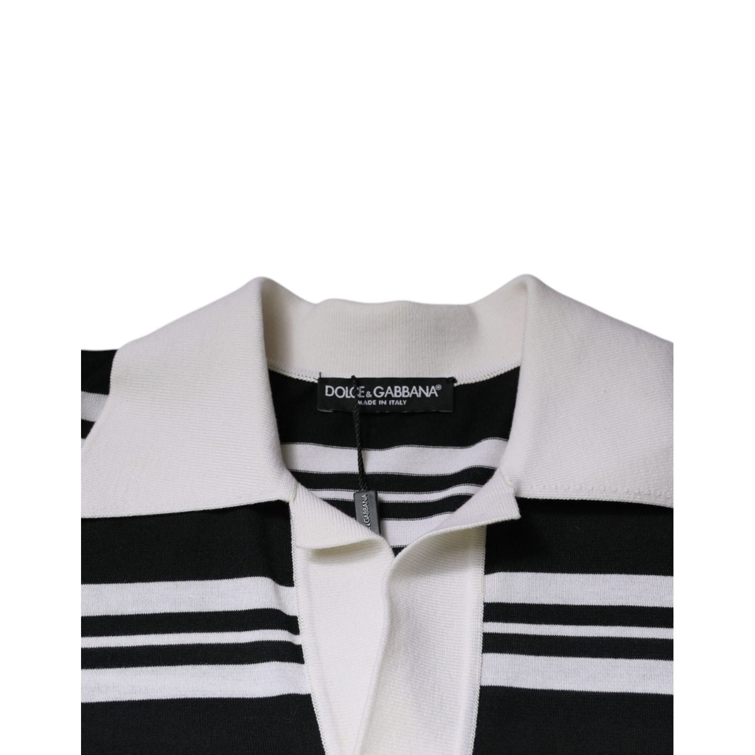 Dolce & Gabbana Multicolor Stripe Collared Polo T-shirt