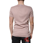 Dolce & Gabbana Brown Cotton Short Sleeves Round Neck T-shirt TSH87337-50