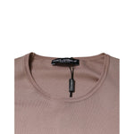 Dolce & Gabbana Brown Cotton Short Sleeves Round Neck T-shirt TSH87337-50