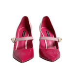 Dolce & Gabbana Two Tone Pink Leather Mary Jane Heels Pumps Shoes