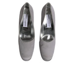 Dolce & Gabbana Gray Suede Leather High Heel Pumps Shoes LA12110-40