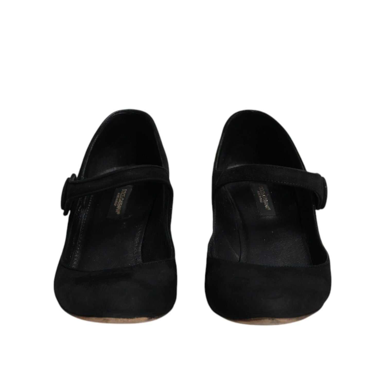 Dolce & Gabbana Black Suede Leather KEIRA Heels Pumps Shoes