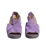 Dolce & Gabbana Purple Platform Slingback Heels Sandals Shoes LA12209-38