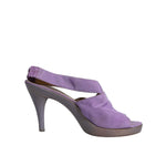 Dolce & Gabbana Purple Platform Slingback Heels Sandals Shoes LA12209-38