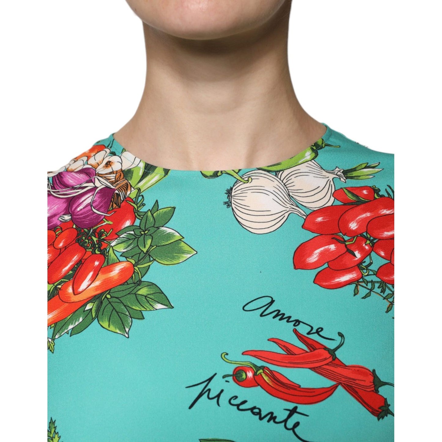 Dolce & Gabbana Multicolor Vegetables Sleeveless Tank Top