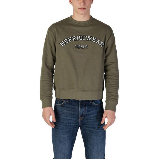 Refrigiwear Green Cotton Sweatshirt RE-15821200149-IT44 | S