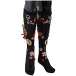 Dolce & Gabbana Black Stretch Carretto Crystal Socks