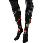 Dolce & Gabbana Black Stretch Carretto Crystal Socks