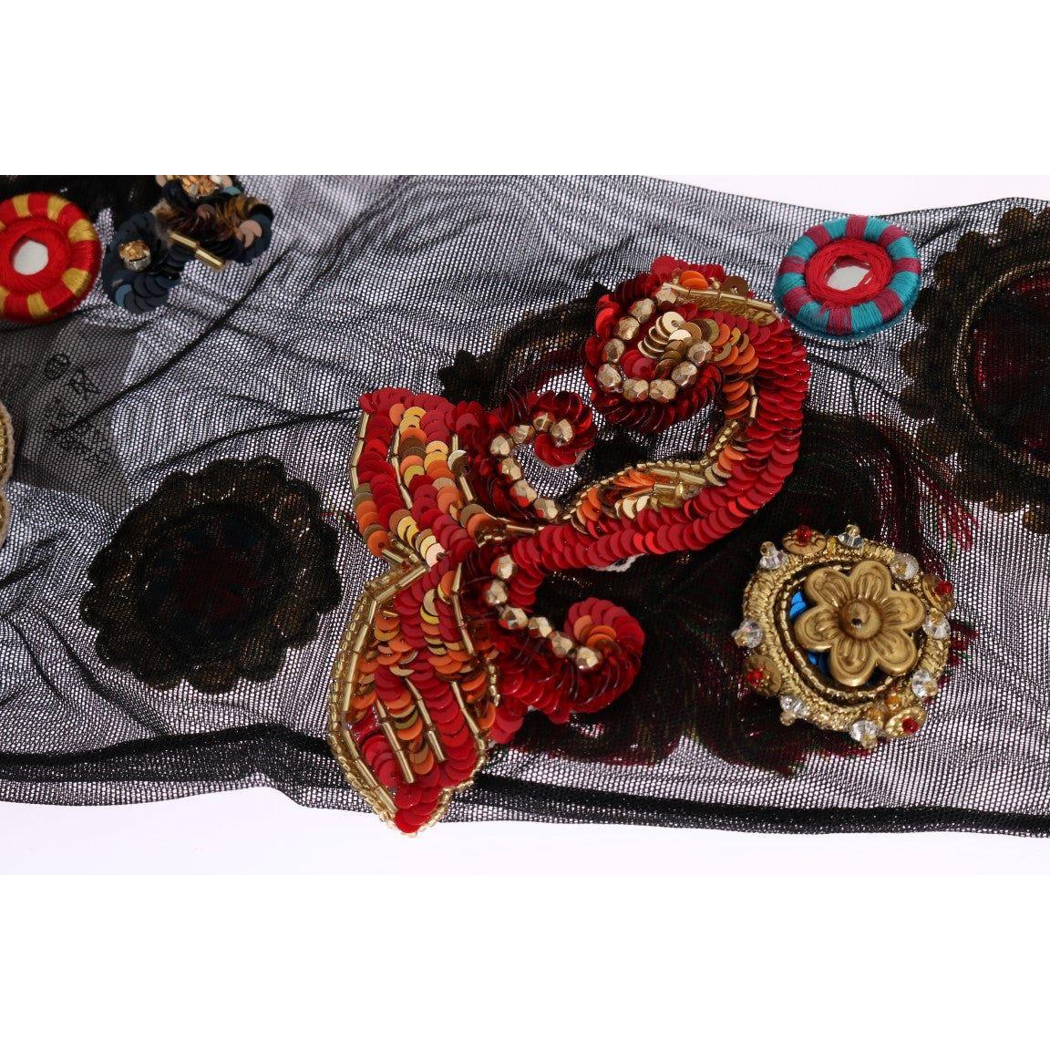 优雅缀饰水晶长筒袜