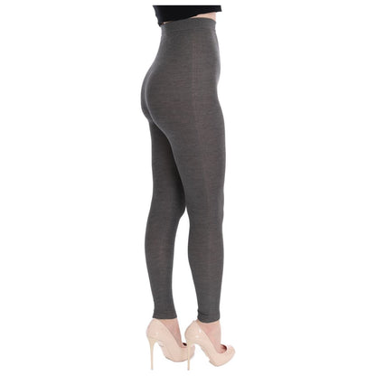 Dolce & Gabbana Gray Cashmere Stretch Tights