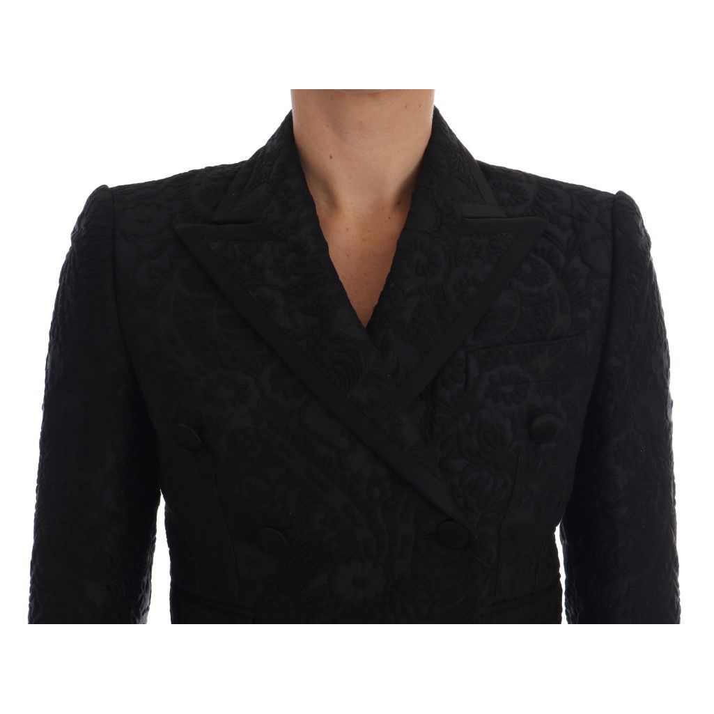 Dolce & Gabbana Black Brocade Blazer Jacket