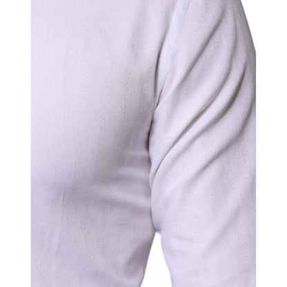 Dolce & Gabbana White Cotton Formal Men GOLD Dress Shirt