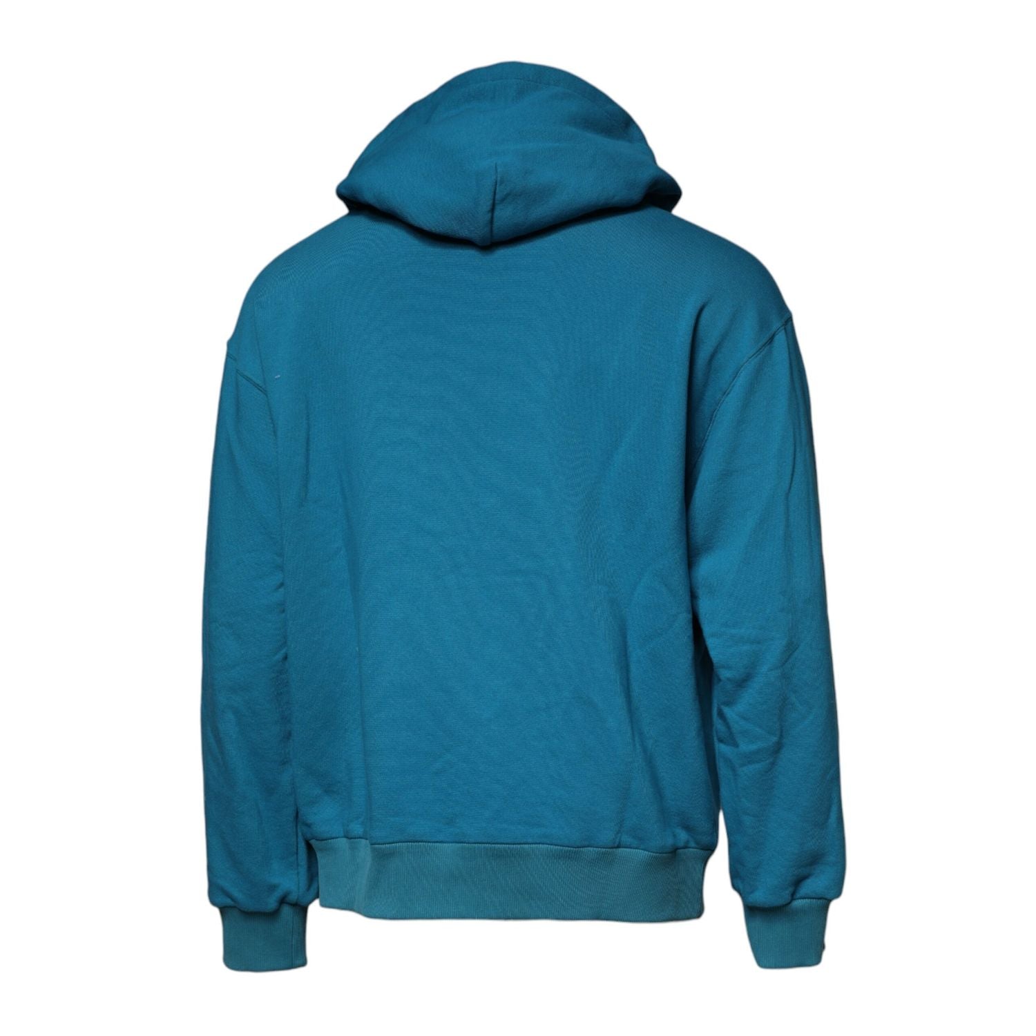 Dolce & Gabbana Blue Logo Cotton Hooded Sweatshirt Sweater