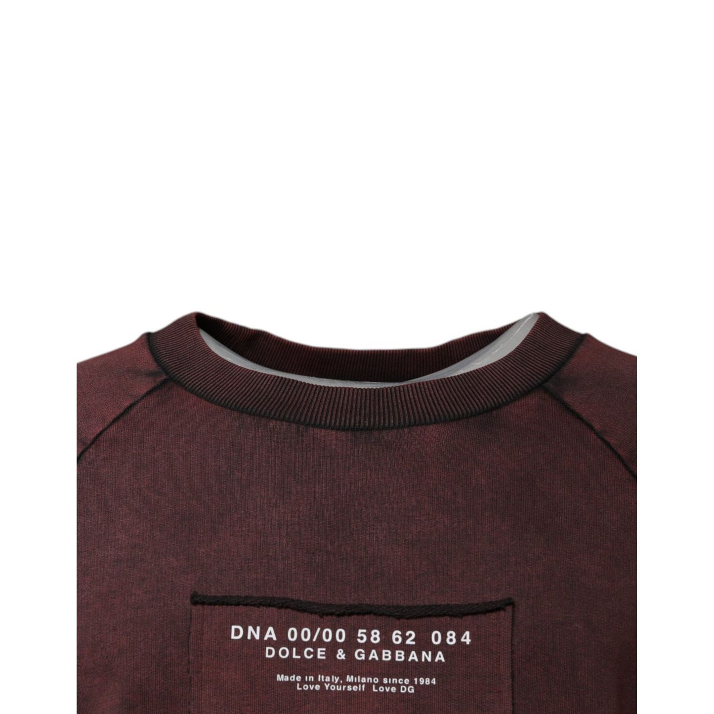 Dolce & Gabbana Brown Logo Cotton Crew Neck Pullover Sweater TSH87571-48
