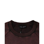 Dolce & Gabbana Brown Logo Cotton Crew Neck Pullover Sweater TSH87571-48