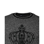 Dolce & Gabbana Gray Crown King Cashmere Pullover Sweater TSH87573-46