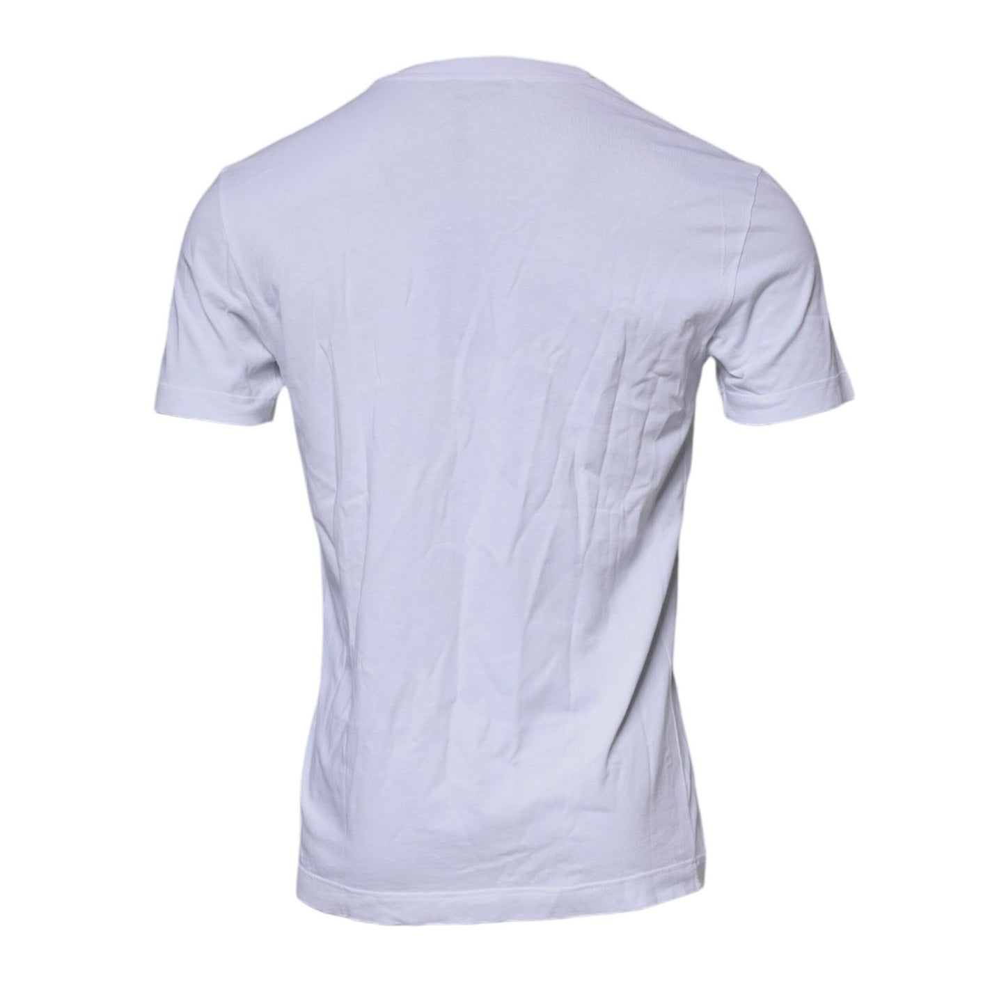 Dolce & Gabbana White DG Logo Cotton Crew Neck T-shirt