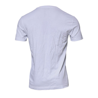 Dolce & Gabbana White DG Logo Cotton Crew Neck T-shirt