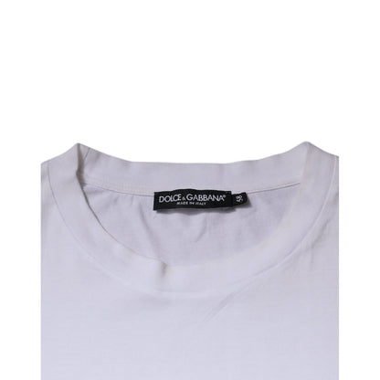Dolce & Gabbana White DG Logo Crew Neck Short Sleeve T-shirt