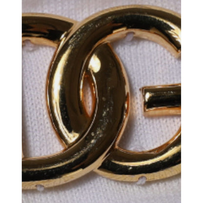 Dolce & Gabbana White DG Logo Crew Neck Short Sleeve T-shirt