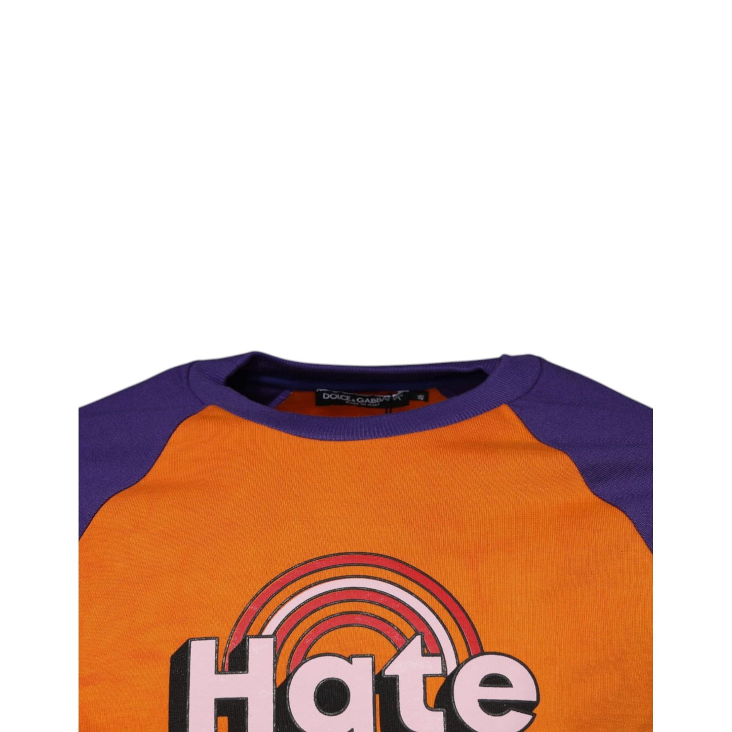Dolce & Gabbana Orange Purple Graphic Print Short Sleeves T-shirt TSH87491-46