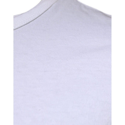 Dolce & Gabbana White Stripes Crew Neck Short Sleeves T-shirt