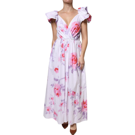 Philosophy White Floral Cotton Maxi Dress DR281379-42