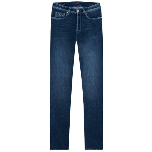 Tramarossa Blue Cotton Men Jean TR-14408-W30
