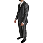 Dolce & Gabbana Gray Patterned MARTINI 2 Piece Suit KOS1210-1