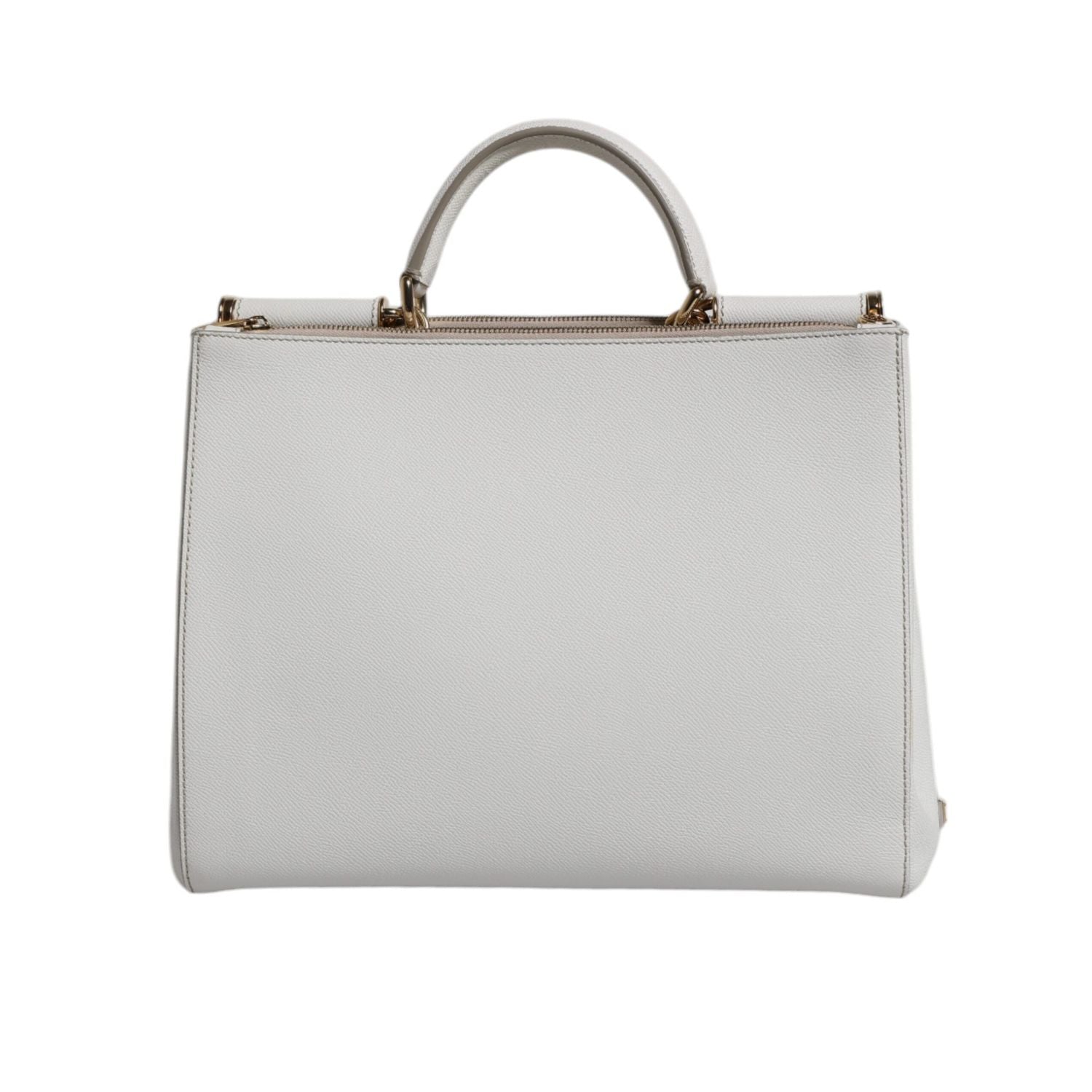 Front view with bag zipped and handles upright.