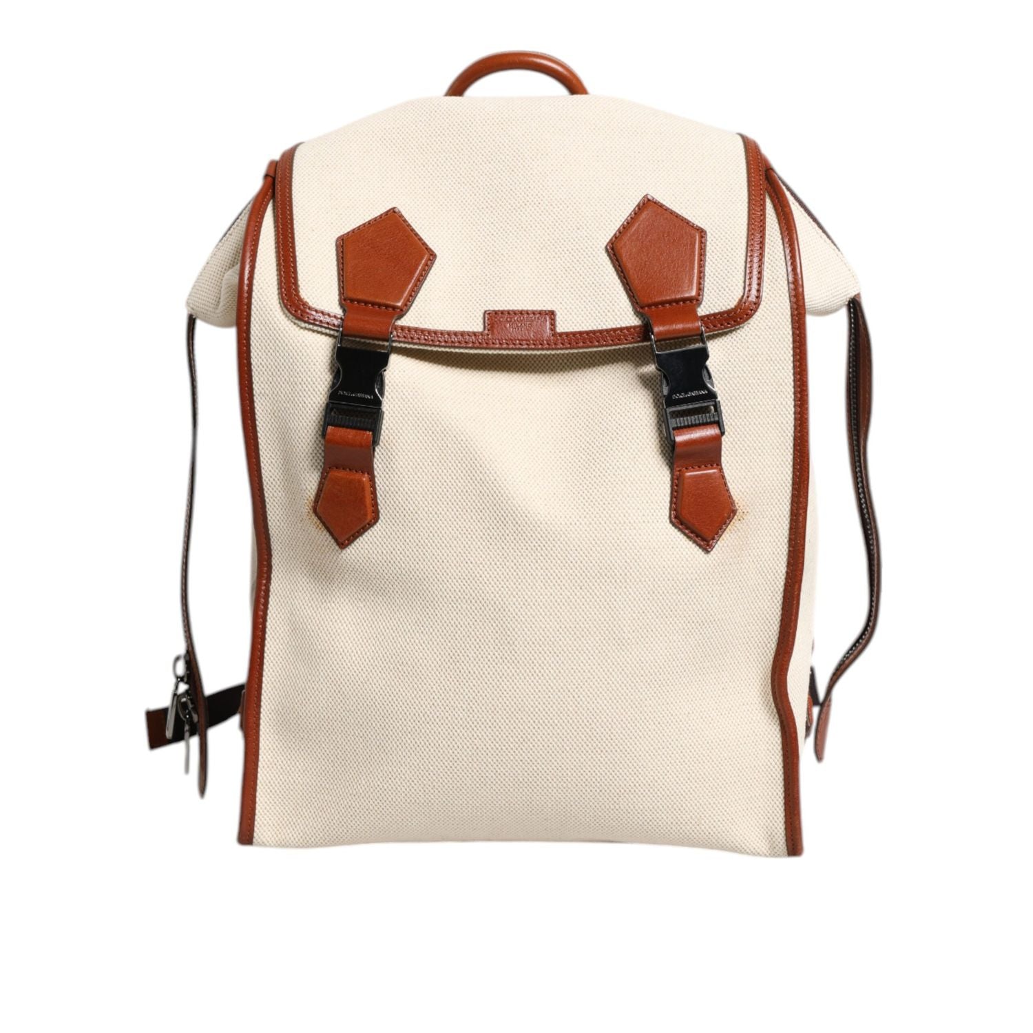 Front view with bag zipped and handles upright.