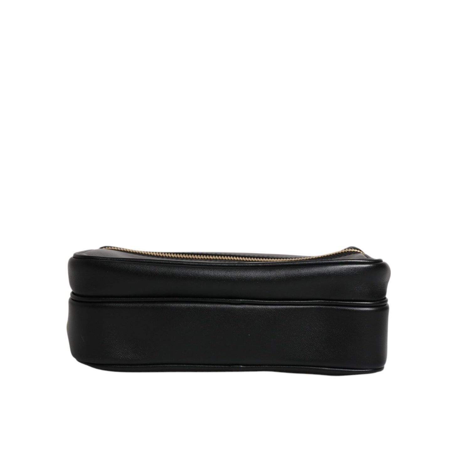 Dolce & Gabbana Black Calfskin Leather Gothic Messenger Bag