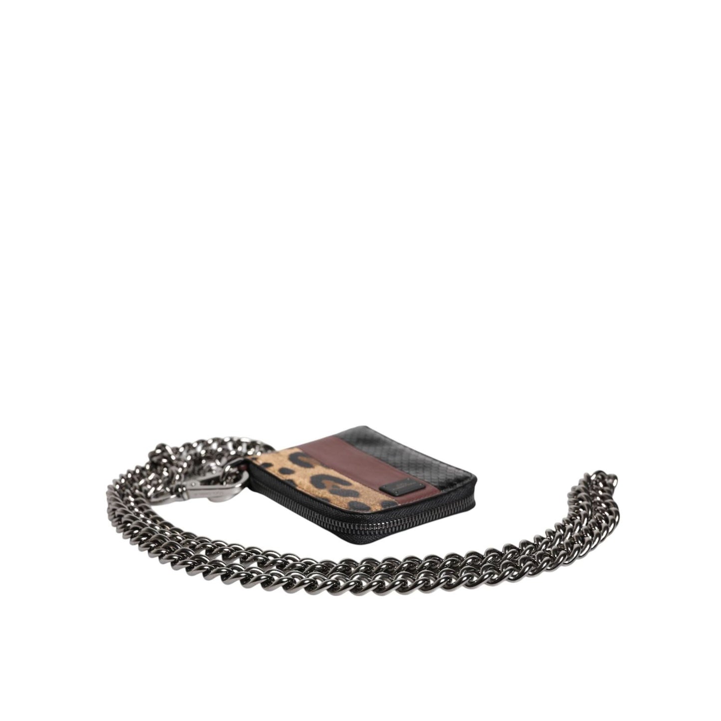 Dolce & Gabbana Multicolor Leopard Leather DG Bifold Card Holder Wallet